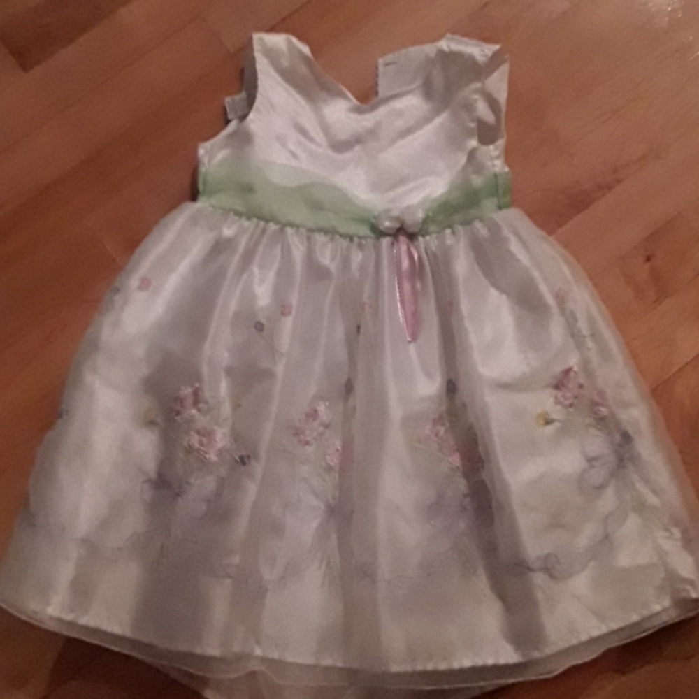 White dress with flowers